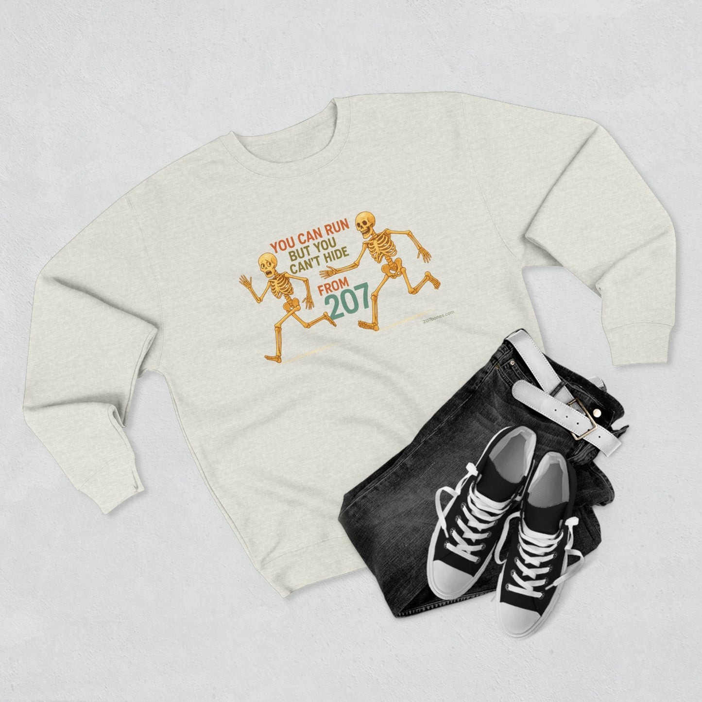 Funny Skeleton Sweatshirt, Halloween Apparel, Unisex Crewneck, Gift for Fans, Humor Clothing, Spooky Season Gear