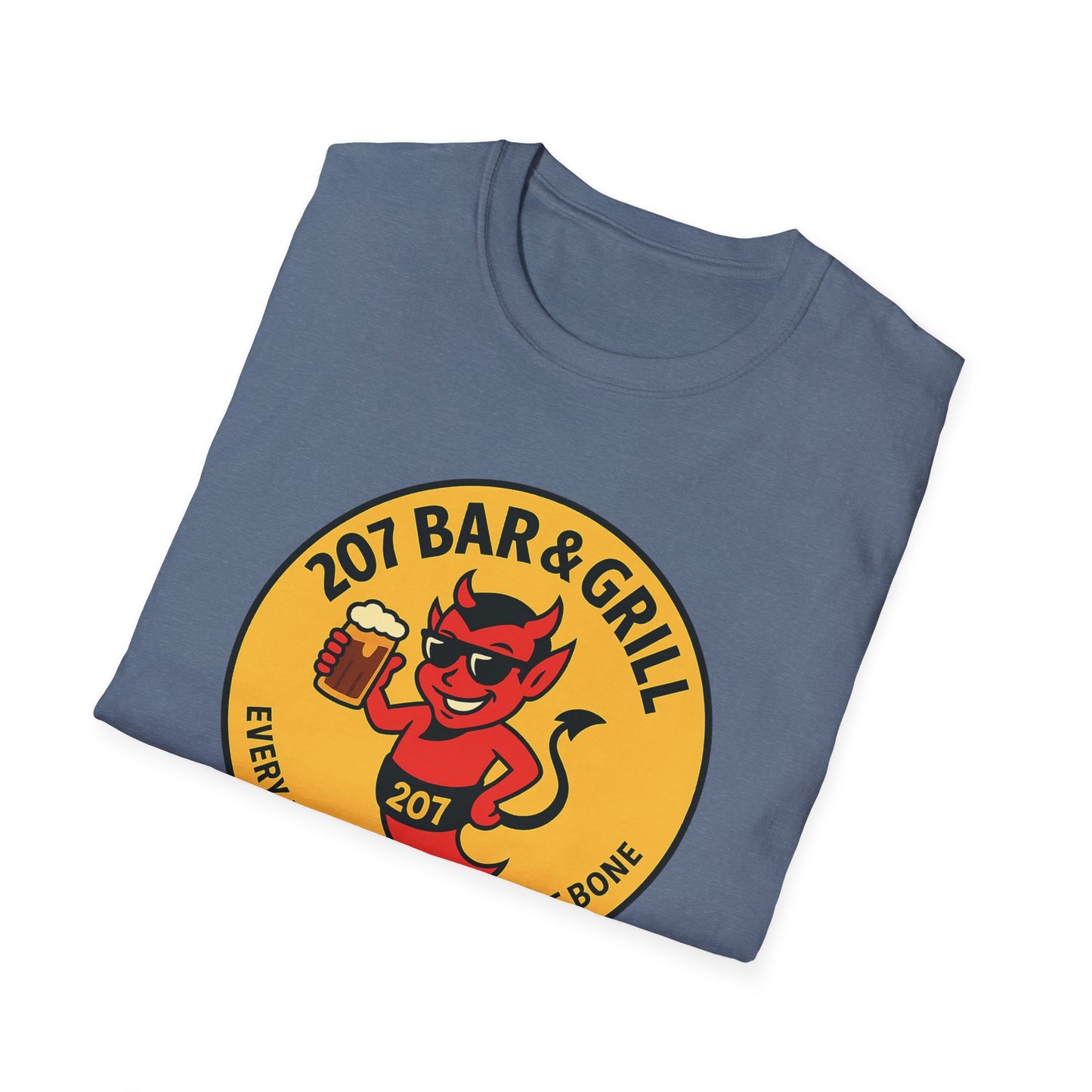 207 Bar & Grill Unisex T-Shirt - Casual Wear, Bar Merchandise, Gift for Foodies, Party Shirt, Everyday Comfort