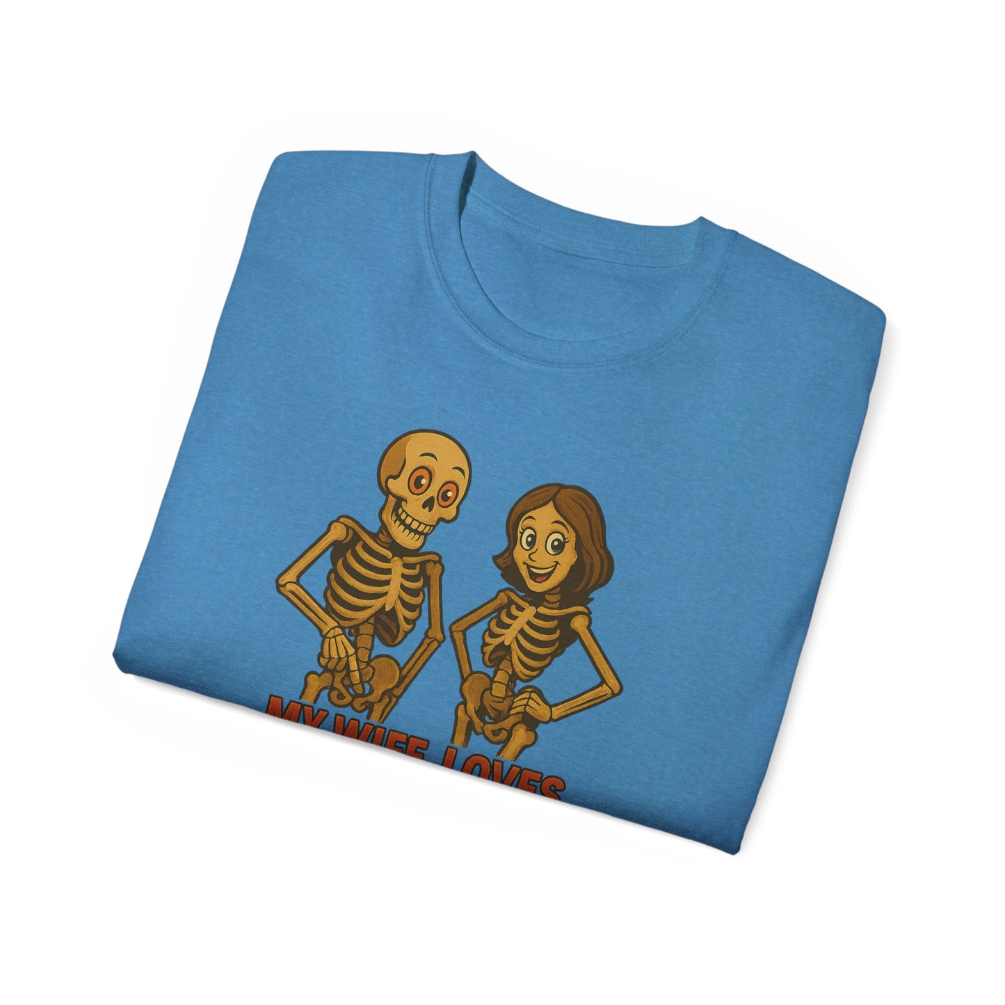 Skeleton Couple Tee, Funny Halloween Shirt, Gift for Couples, Spooky T-Shirt, Unisex Graphic Tee, Bone Humor Top
